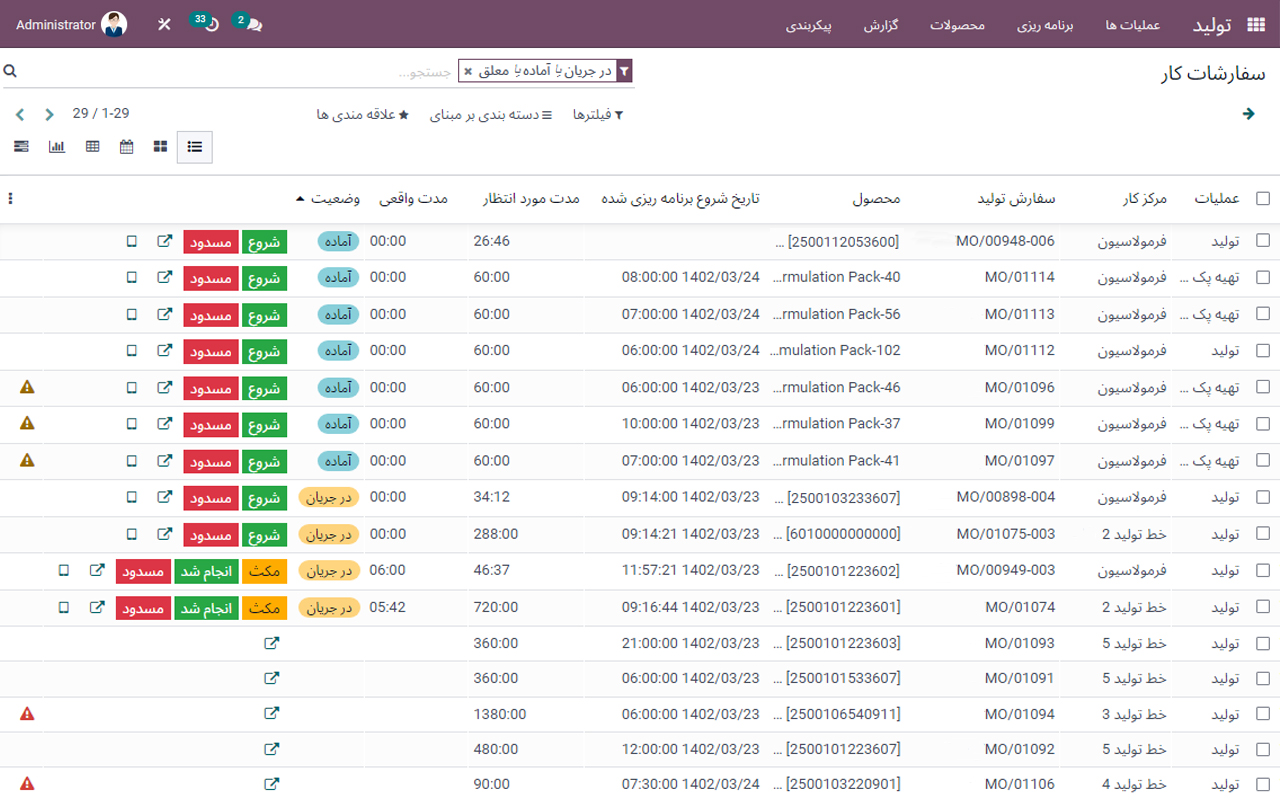 #odoo #artadoo #ERP #maniufacturing اودوو_فارسی #اودو #آرتادوو #اودوو #آرتادو #اودوو_فارسی #اودوو_ایرانی #تولید