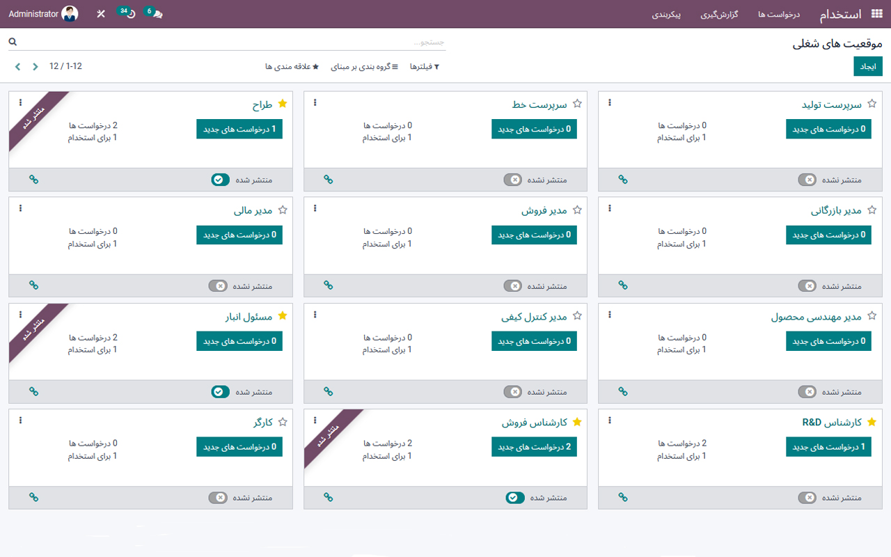 #odoo #artadoo #ERP #recruitment اودوو_فارسی #اودو #آرتادوو #اودوو #آرتادو #اودوو_فارسی #اودوو_ایرانی #جذب_استخدام#
